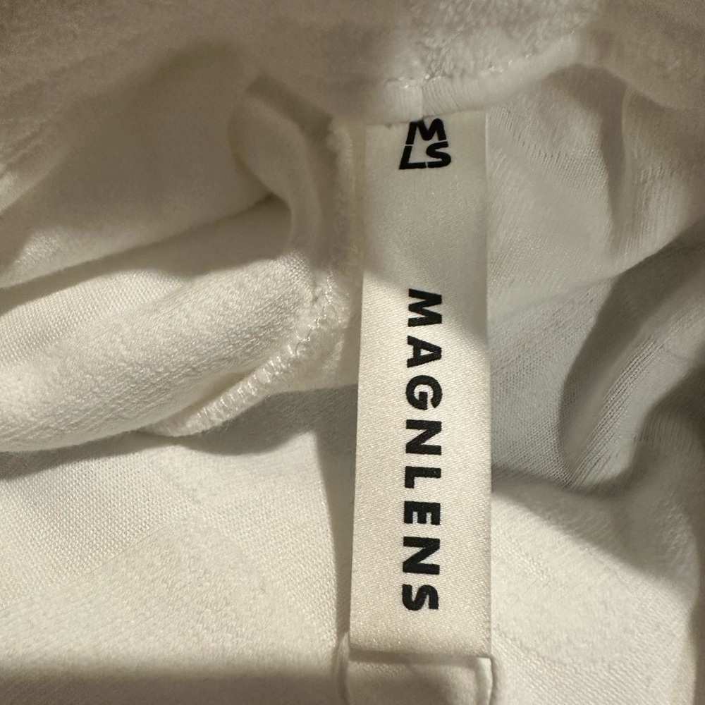 MAGNLENS  Textured Logo Wide Leg Pants NWT Small - Picture 5 of 6